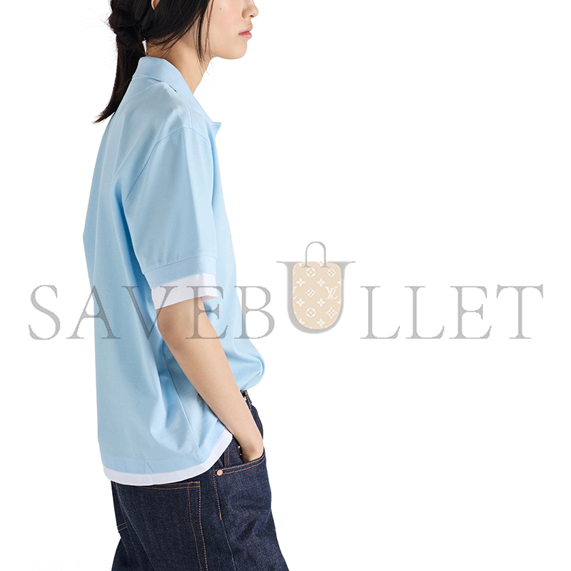 PRADA PIQUÉ AND JERSEY POLO SHIRT 39586